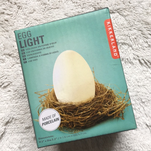 Kikkerland Other - Kikkerland Porcelain Egg Light (New w box)sold out